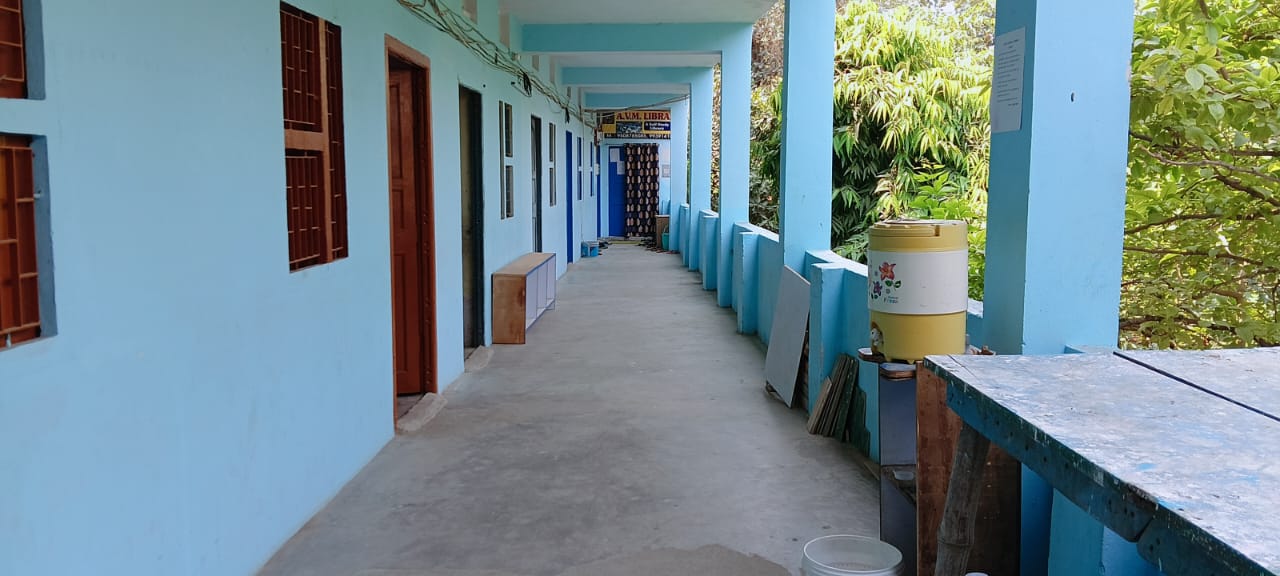 Well-lit study hall in our Teghra library